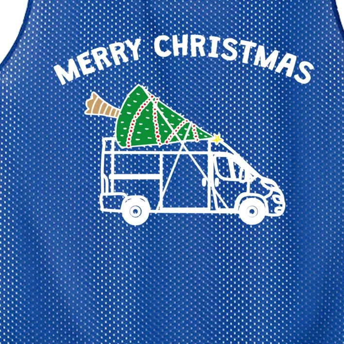 Merry Christmas Funny Camper Van Life Christmas Gift Mesh Reversible Basketball Jersey Tank