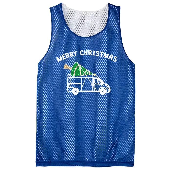 Merry Christmas Funny Camper Van Life Christmas Gift Mesh Reversible Basketball Jersey Tank