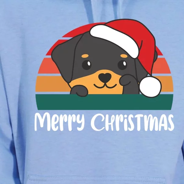 Merry Christmas Funny Rottweiler Christmas Gift Unisex Surf Hoodie