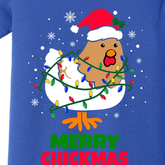 Merry Chickmas Funny Santa Hat Xmas Christmas Chicken Meaningful Gift Baby Bodysuit