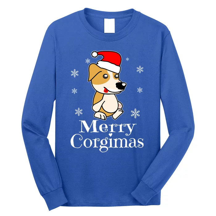 Merry Corgimas Funny Santa Dog Christmas Corgi Xmas Gift Long Sleeve Shirt