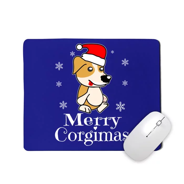 Merry Corgimas Funny Santa Dog Christmas Corgi Xmas Gift Mousepad