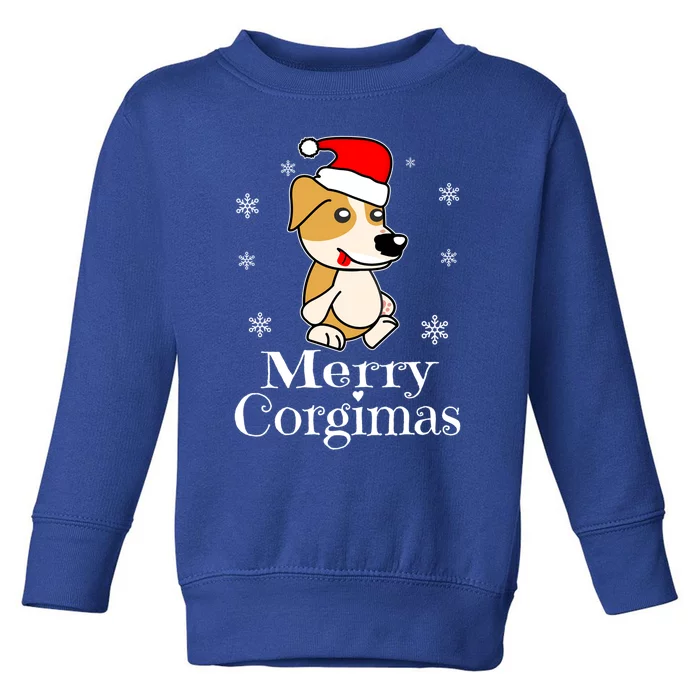 Merry Corgimas Funny Santa Dog Christmas Corgi Xmas Gift Toddler Sweatshirt