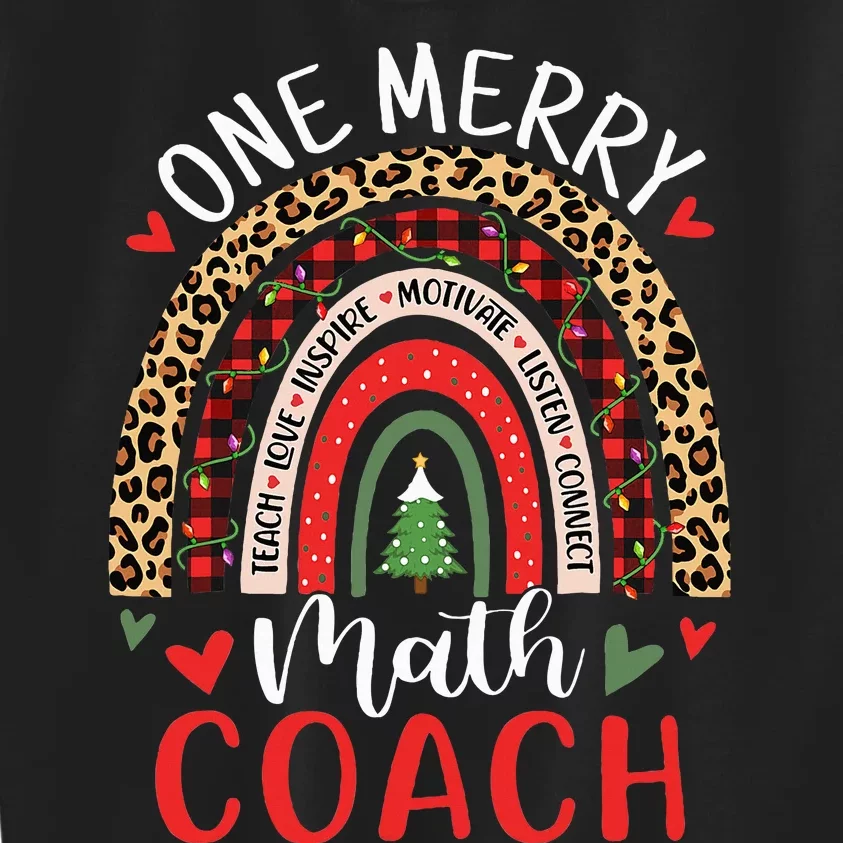 Math Coach Funny Rainbow Christmas Math Teacher Kids Sweatshirt