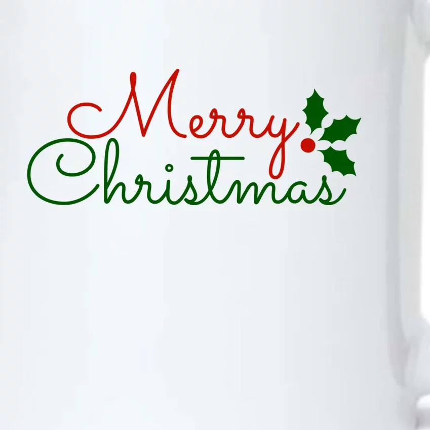 Merry Christmas Festive Logo Black Color Changing Mug