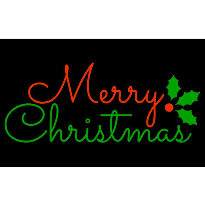 Merry Christmas Festive Logo Bumper Sticker