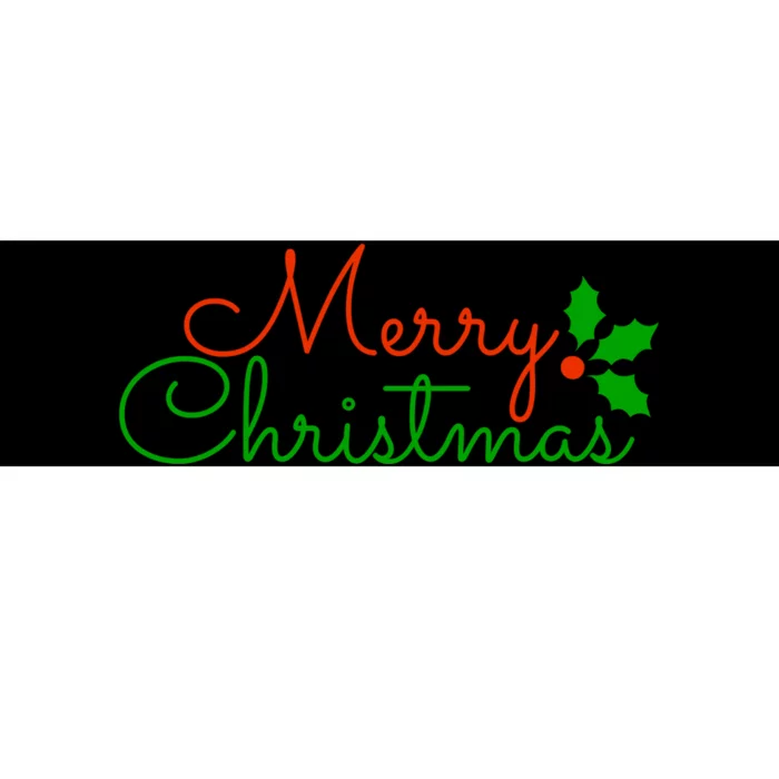 Merry Christmas Festive Logo Bumper Sticker