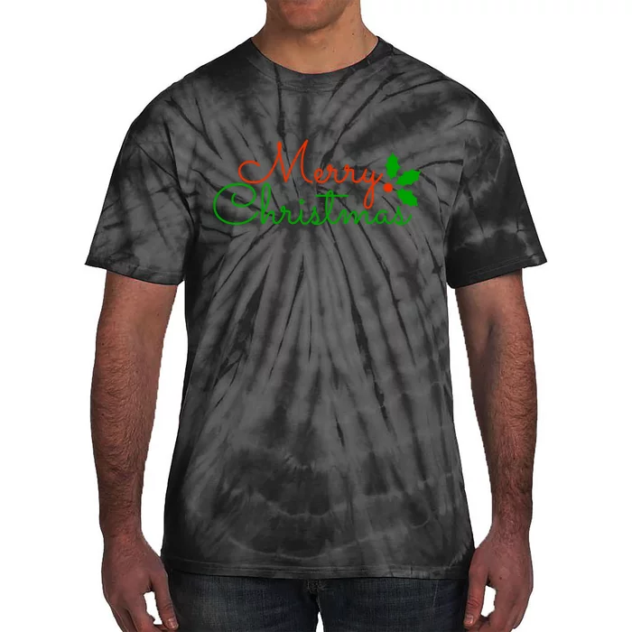 Merry Christmas Festive Logo Tie-Dye T-Shirt