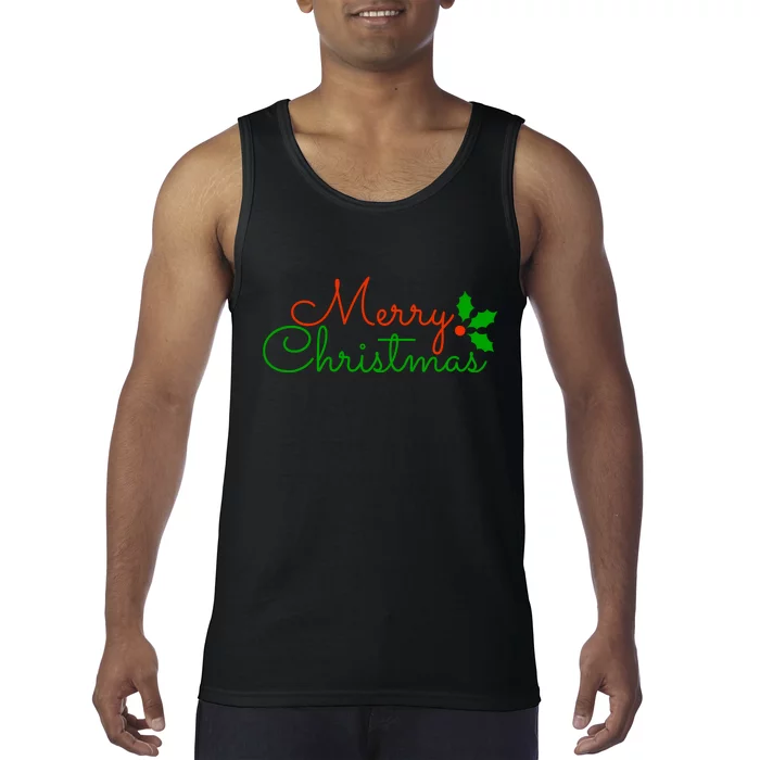 Merry Christmas Festive Logo Tank Top