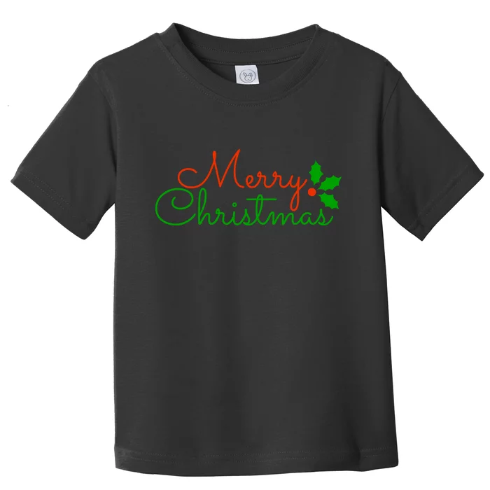 Merry Christmas Festive Logo Toddler T-Shirt