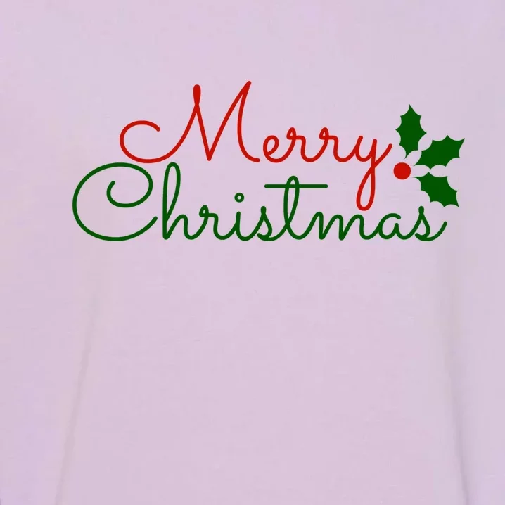 Merry Christmas Festive Logo Garment-Dyed Sweatshirt