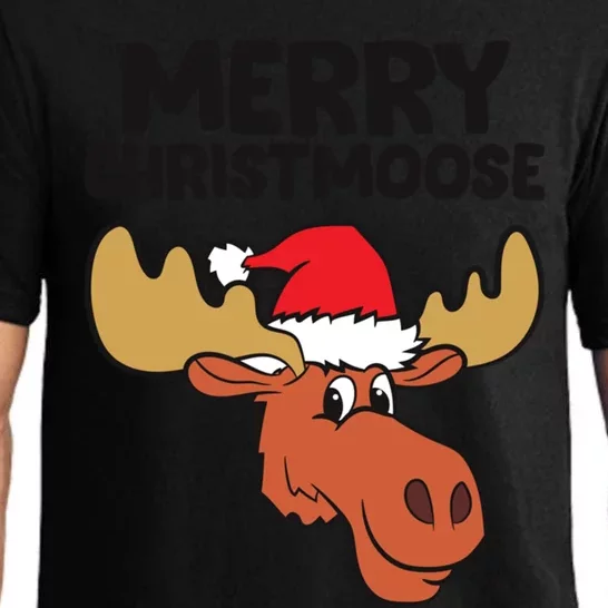 Merry Christmoose Funny Moose Christmas Hat Moose Cool Gift Pajama Set