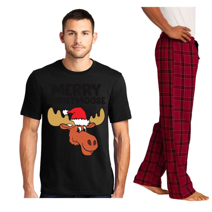 Merry Christmoose Funny Moose Christmas Hat Moose Cool Gift Pajama Set