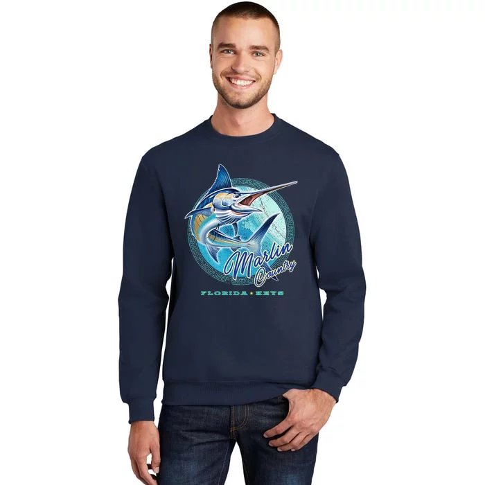 Marlin Country Florida Keys, Saltwater Fishing Tee Tall Sweatshirt