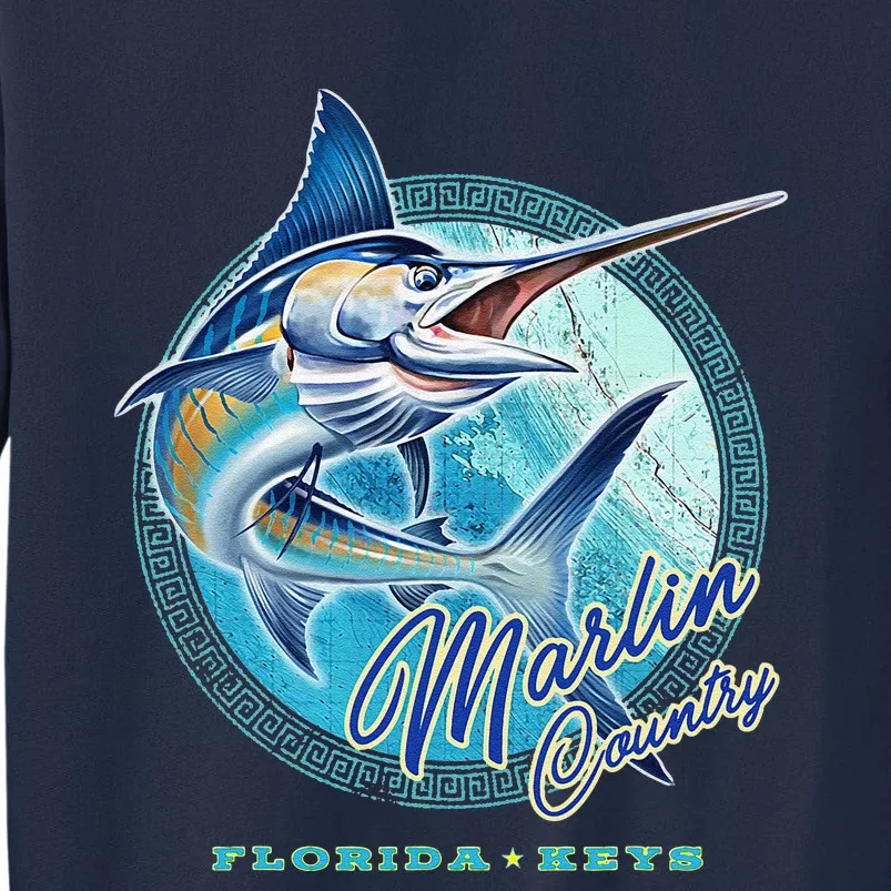 Marlin Country Florida Keys, Saltwater Fishing Tee Tall Sweatshirt