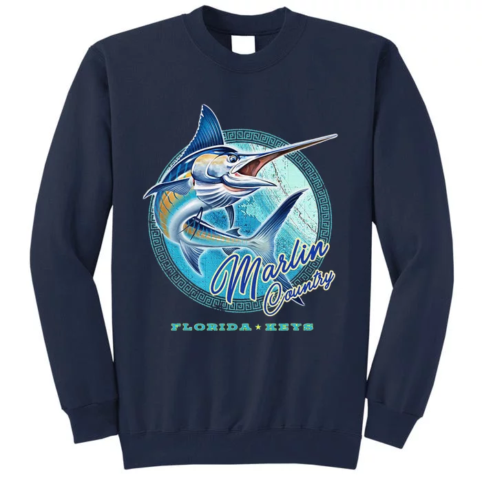 Marlin Country Florida Keys, Saltwater Fishing Tee Tall Sweatshirt