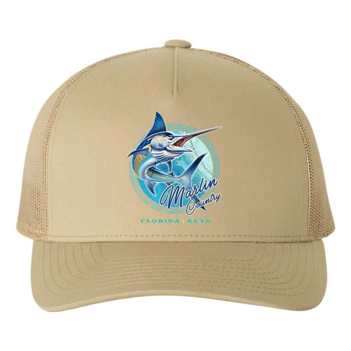 Marlin Country Florida Keys, Saltwater Fishing Tee Yupoong Adult 5-Panel Trucker Hat