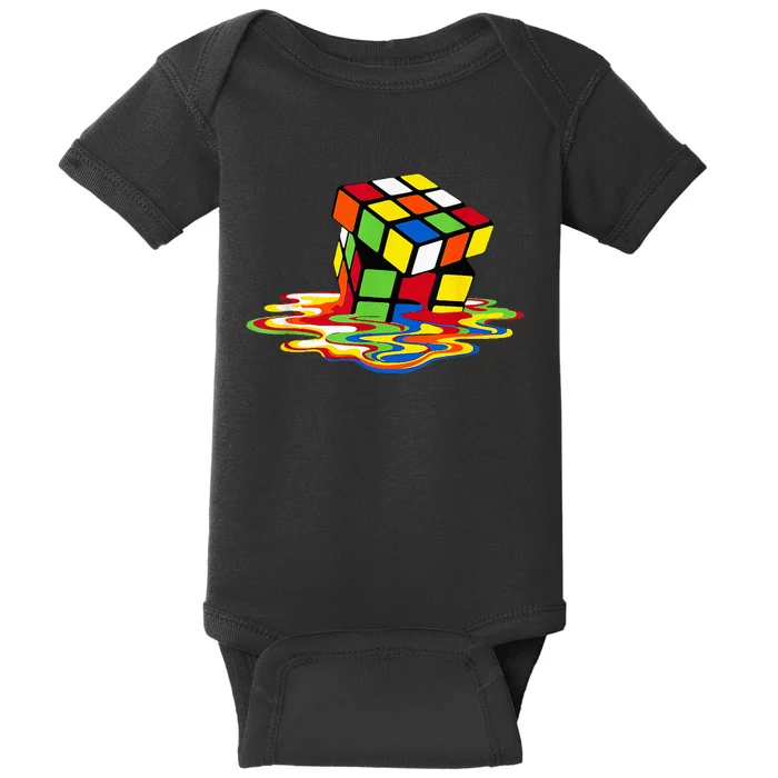 Melting Cube Funny Rubik Rubix Rubics Player Cube Baby Bodysuit