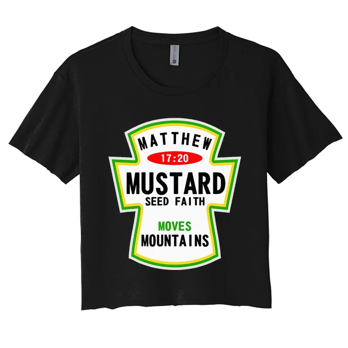 Mustard Christian Faith Verse For Wo Man Costume Women's Crop Top Tee