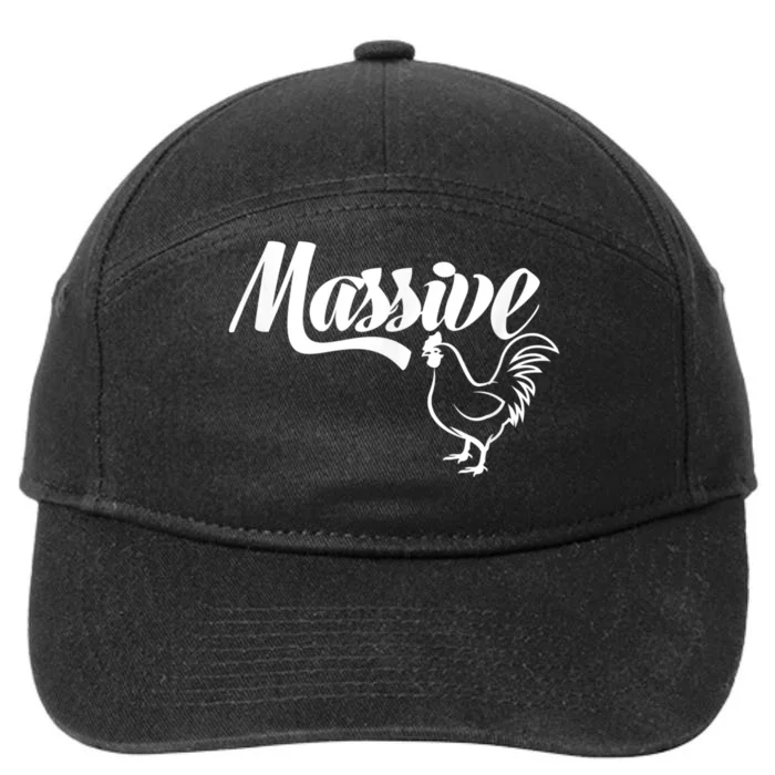 Massive Cock Funny Rooster And Cockerel Chicken 7-Panel Snapback Hat