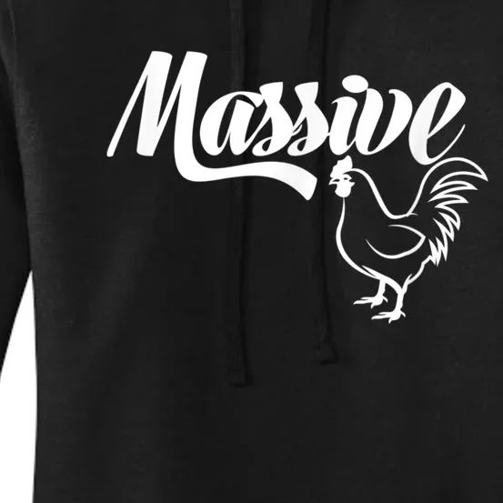 Massive Cock Funny Rooster And Cockerel Chicken Women's Pullover Hoodie