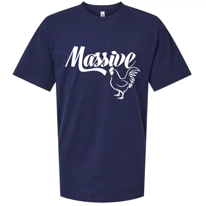 Massive Cock Funny Rooster And Cockerel Chicken Sueded Cloud Jersey T-Shirt