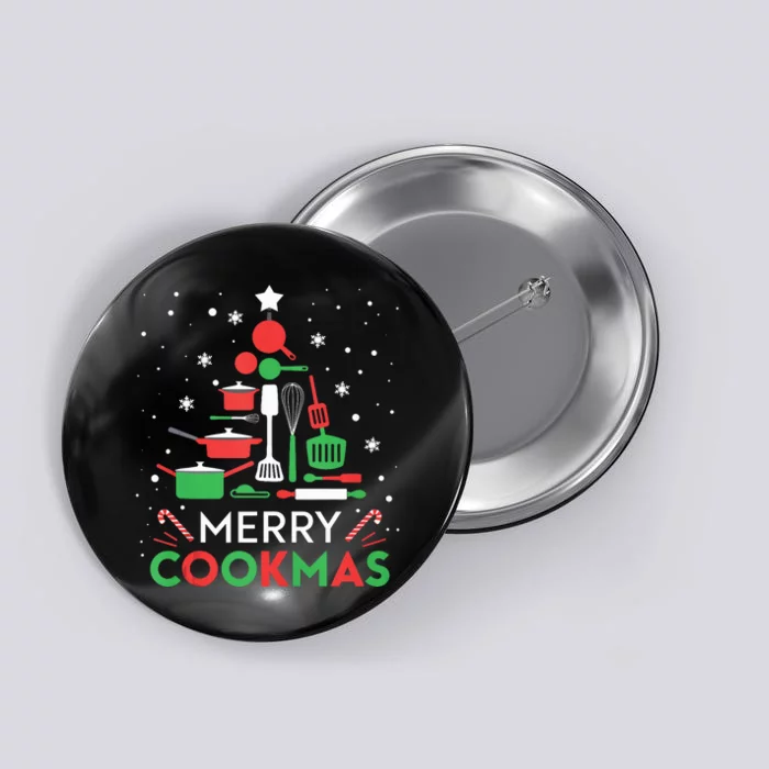 Merry Cookmas Funny Xmas Chef Cooking Christmas Tree Tank Top Button