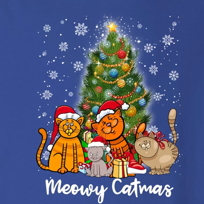 Meowy Catmas Funny Cat Lover Meowy Catmas Gift Toddler Long Sleeve Shirt