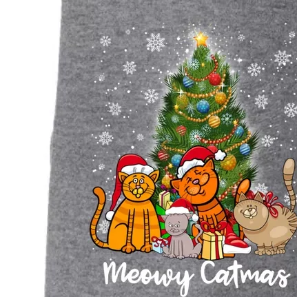 Meowy Catmas Funny Cat Lover Meowy Catmas Gift Doggie 3-End Fleece Hoodie