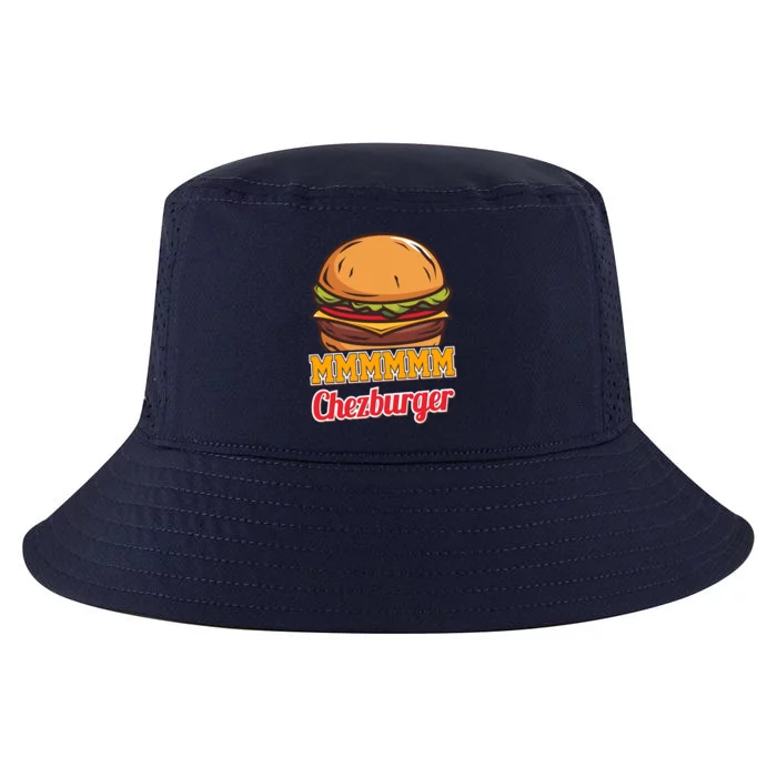 Mmmm Chezburger Funny Hamburger Outfit Hamburger Great Gift Cool Comfort Performance Bucket Hat