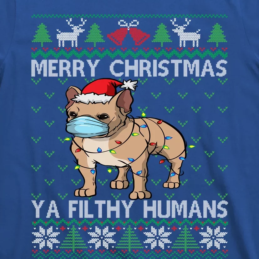 Merry Christmas Frenchie Dog Ugly Christmas French Bulldog Funny Gift T-Shirt