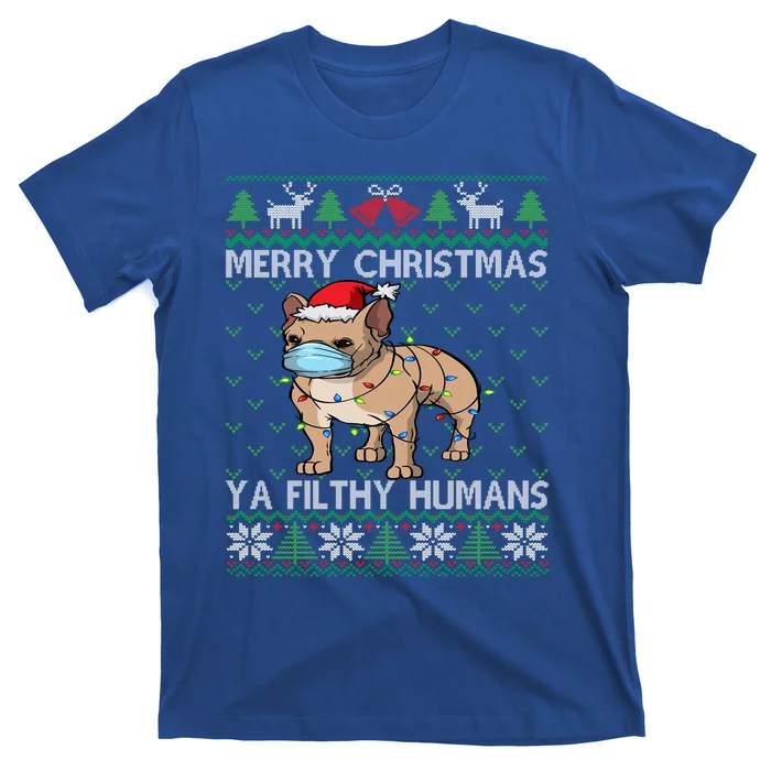 Merry Christmas Frenchie Dog Ugly Christmas French Bulldog Funny Gift T-Shirt