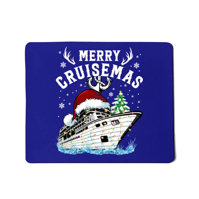 Merry Cruisemas Funny Cruise Ship Family Christmas Gift Mousepad