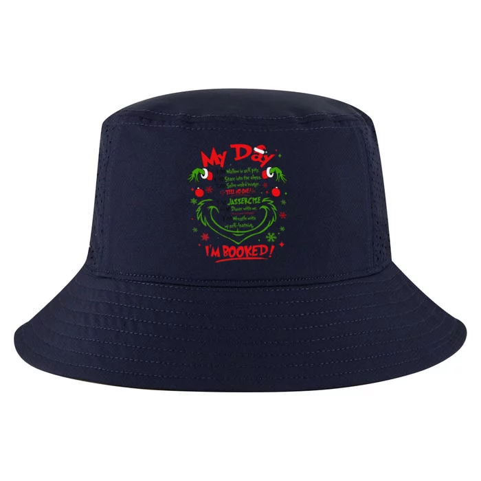 Merry Christmas Funny My Day Schedule I’m Booked Christmas Cool Comfort Performance Bucket Hat