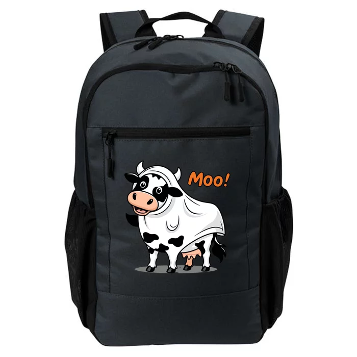 Moo! Cute Funny Cow Print Ghost Halloween Daily Commute Backpack