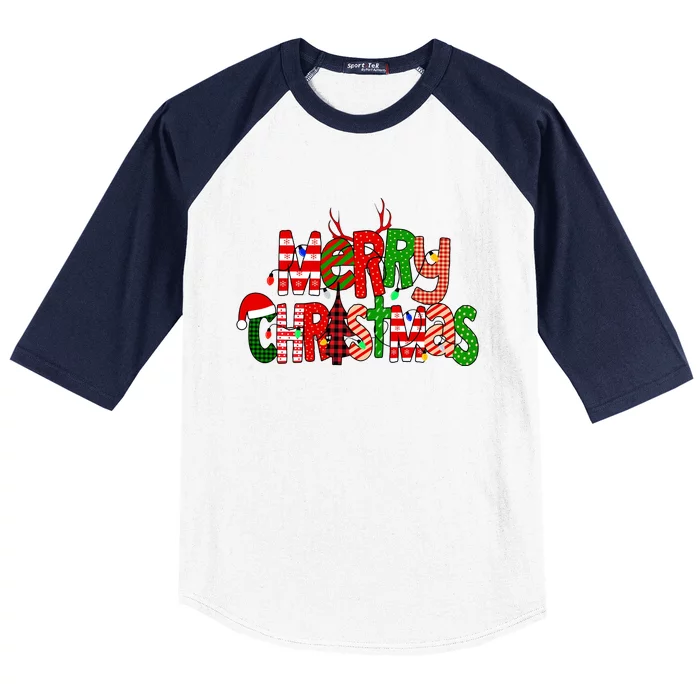 Merry Christmas Family Matching Baseball Sleeve Shirt