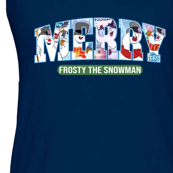 Merry Christmas Frosty Snowman Christmas Movie Frosty Snowman Xmas Ladies Essential Flowy Tank