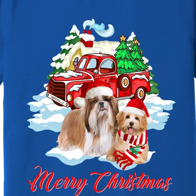 Merry Christmas Funny Santa Shih Tzu Dog Lover Christmas Cute Gift Premium T-Shirt