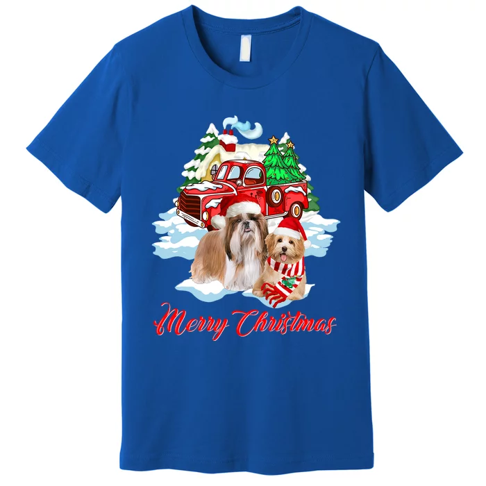 Merry Christmas Funny Santa Shih Tzu Dog Lover Christmas Cute Gift Premium T-Shirt