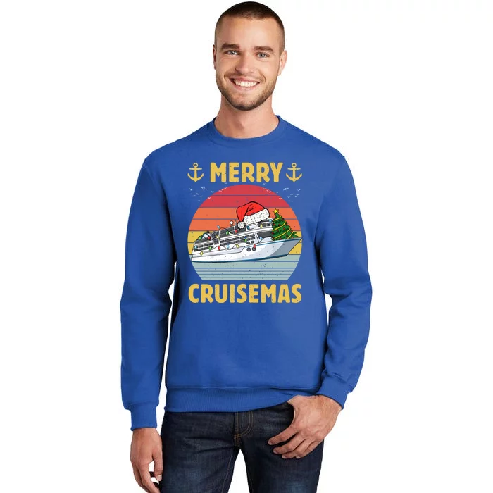 Merry Cruisemas Funny Cruise Ship Family Christmas Vintage Cool Gift Sweatshirt