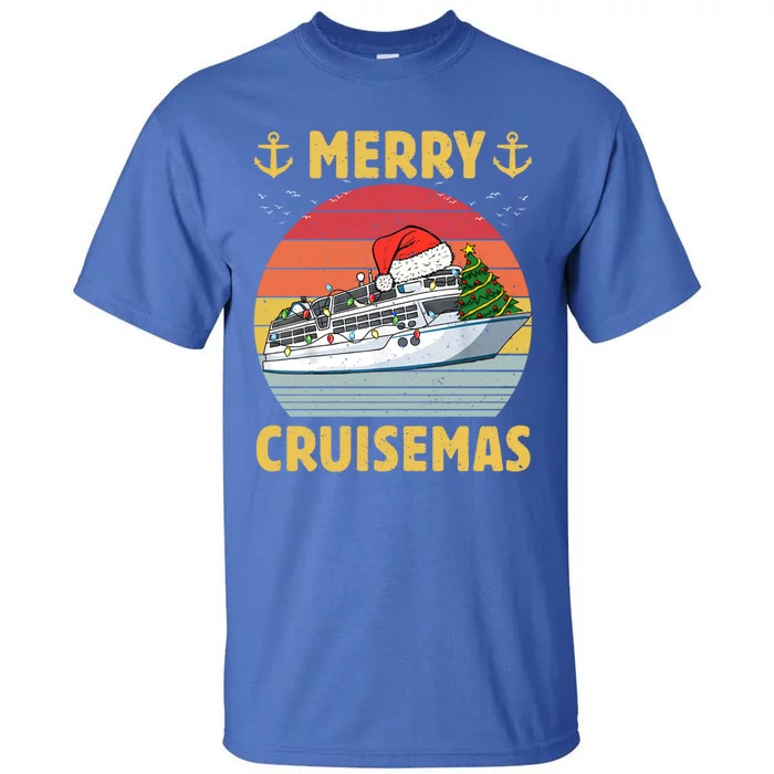 Merry Cruisemas Funny Cruise Ship Family Christmas Vintage Cool Gift Tall T-Shirt