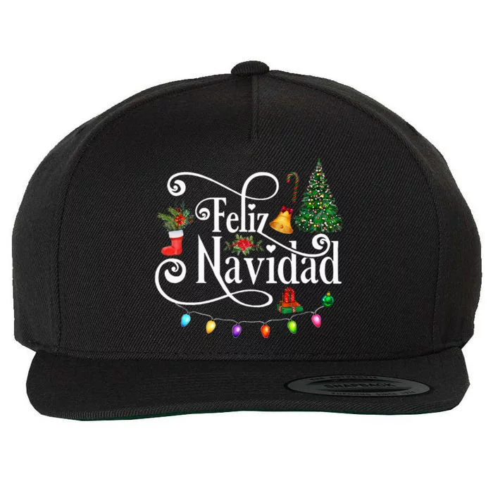 Mexican Christmas Feliz Navidad Spanish Christmas Wool Snapback Cap