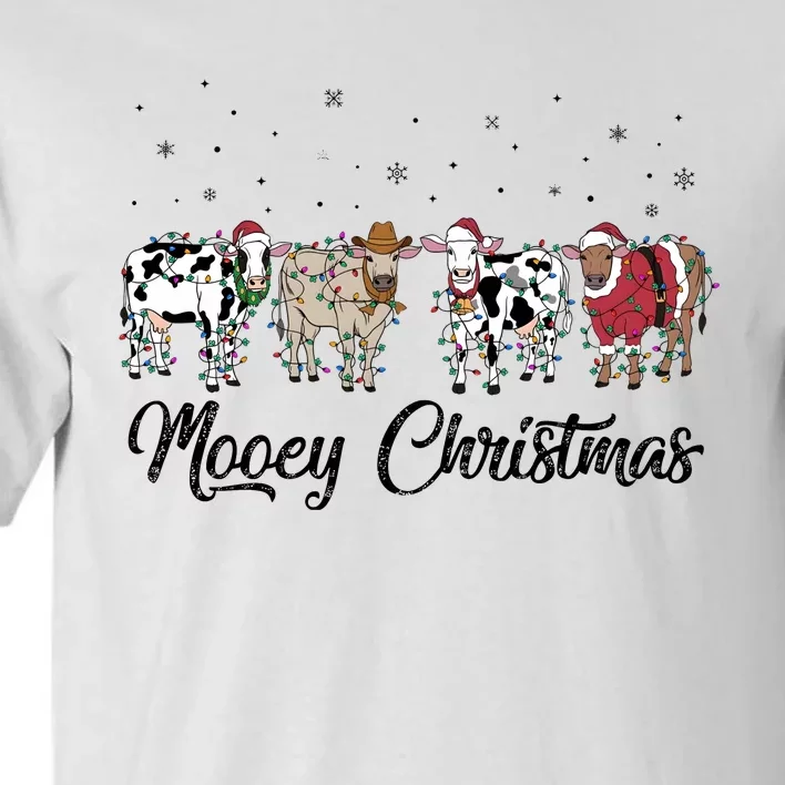 Mooey Christmas Funny Cow Holiday Xmas Holiday Tall T-Shirt