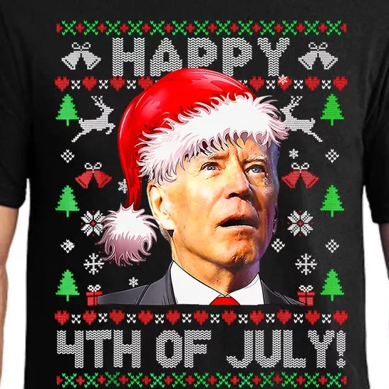 Merry Christmas Funny Joe Biden Happy 4th of July Ugly Xmas Pajama Set