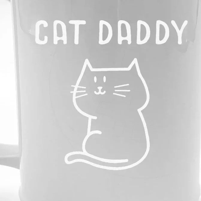 Meow Cat Father Best Daddy Ever Papa Paw Love Kitten Front & Back Beer Stein