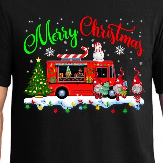 Merry Christmas Funny Christmas Camping Truck Camper Gnome Great Gift Pajama Set