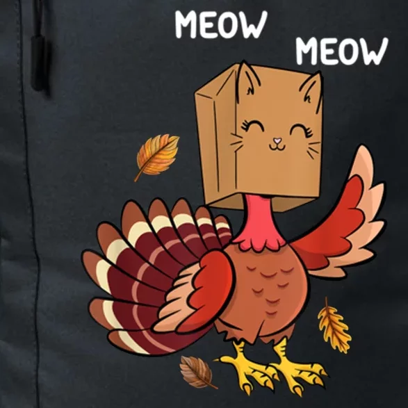 Meow Cat Funny Thanksgiving Turkey Daily Commute Backpack