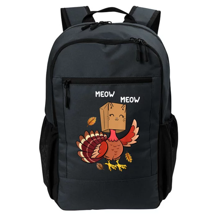 Meow Cat Funny Thanksgiving Turkey Daily Commute Backpack