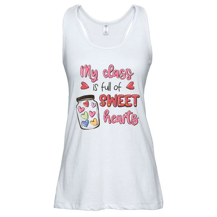 My Class Full Of Sweet Hearts Valentines Day Teacher Ladies Essential Flowy Tank