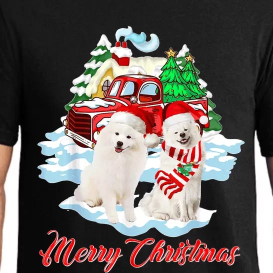 Merry Christmas Funny Santa Samoyed Dog Lover Christmas Pajama Set